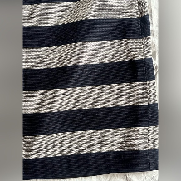 Ann Taylor LOFT Striped Navy Blue and Gray Women's Skirt Size 14 - Picture 2 of 12
